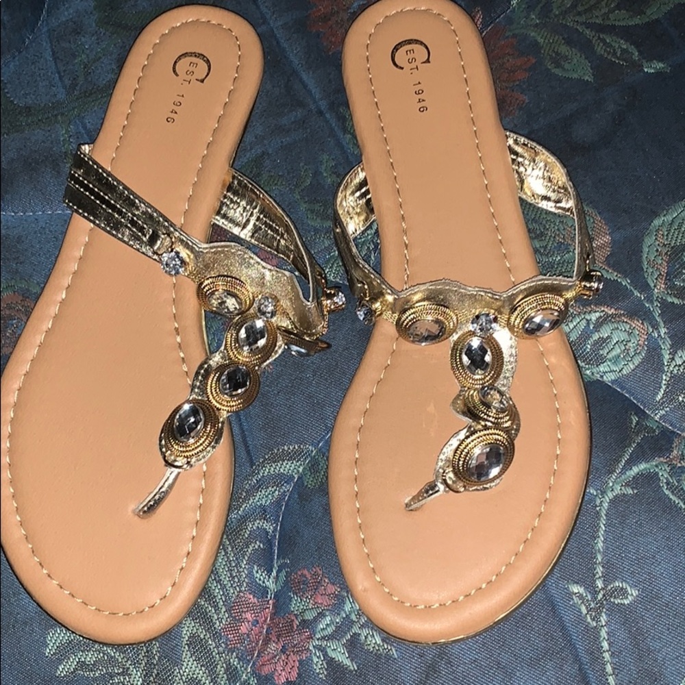 BLING GOLD SANDALS